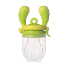 kidsme 咬咬樂輔食器, 寶寶固體食物餵哺器, 6個月以上適用, 綠黃色, 1個