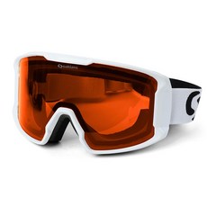 오클랜즈 S7 스노우 스키 보드용 고글, 화이트프레임+오렌지렌즈