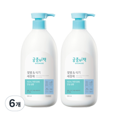 궁중비책 젖병 & 식기세정제 용기, 6개, 500ml