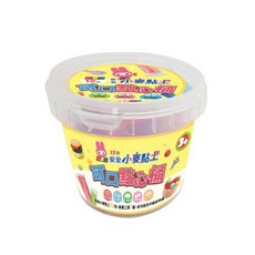 幼福文化 忍者兔 安全小麥黏土 12色可口點心桶組, 24袋黏土 + 7個創意工具配件, 12色可口點心桶, 656g, 1組