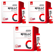 MEGADOSE 維他命C 3000隨身包, 180g, 3盒