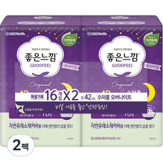좋은느낌 내추럴 프리미엄 수퍼롱, 오버나이트/슈퍼플러스, 16개입, 4개