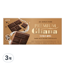 가나 프리미엄 다크밀크 블렌드 초콜릿, 78g, 3개