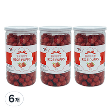 짱죽 헬로 까까짱 라이스 퍼프 아기 과자 50g, 딸기, 6개