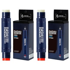 DASHU 男士專用雙倍鍾情潤色護唇膏, 無色+草莓味, 2支