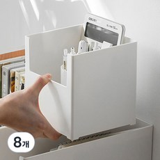 GAKYU 方形收納籃, 白色, 8個