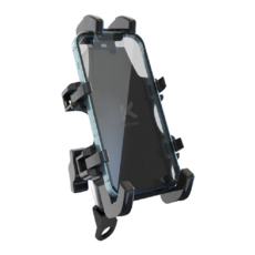 KTnet 廣鐸 ST62 八爪鋁合金 機車後照鏡支架, 360度旋轉，適用於寬6-8.5cm，高12.5-18.5cm手機, KTPSMAC-062Y, 黑色