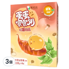 飯友 紅薯菇菇蛋黃粥 4包, 600g, 3個, 紅心地瓜 + 杏鮑菇