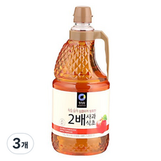 청정원 2배 사과식초, 1.8L, 3개