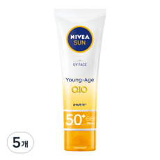 니베아 선 페이스 영 에이지 크림 SPF50+ PA+++, 5개, 50ml