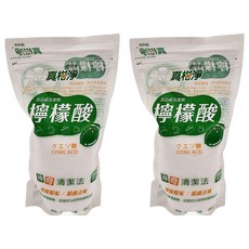 真柑淨 檸檬酸補充包 400g 2包入 - 食品級檸檬酸、水垢清潔、除臭除菌, 2包