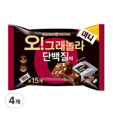 마켓오네이처 오 그래놀라 단백질바 미니, 192g, 4개