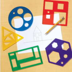 Learning Resources 教學資源 Primary Shapes 繪圖板 Set, 5 pieces, ages 4+, 幾何形狀, 1組