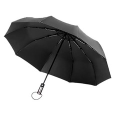 JDS 自動開收黑膠十骨傘：超防曬UPF50+、防風便攜晴雨傘，顏色隨機, 1支