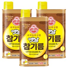 오뚜기옛날 참기름, 500ml, 3개