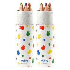 KUTSUWA 米飛兔 造型迷你色鉛筆 MF659, 6色, 2個