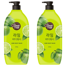 Shower Mate 微風如沐果香沐浴乳 沁萊姆, 1200g 大容量, 清新果香, 1.2kg, 2瓶
