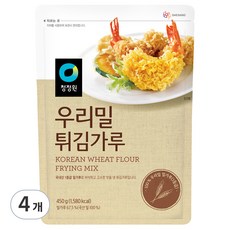 청정원 우리밀 튀김가루, 450g, 4개