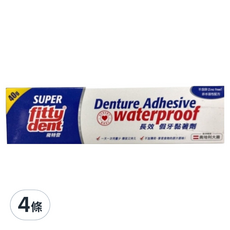 fittydent 飛特登 假牙黏著劑 未滅菌, 1入, 40ml, 4條