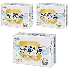 倍潔雅 好韌真 抽取式衛生紙，全新升級六重保障，加厚柔軟設計，精選優質紙漿，3層，100抽10包, 10包, 3袋