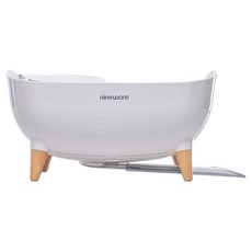 NIneware 餐具瀝水架，帶支架, 白色, 1個, 1層