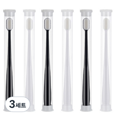 살림의기술 초미세 만이천모 칫솔 화이트 3p + 블랙 3p, 6개입, 3세트