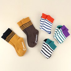 코코비도로시 아동용 목긴 골지 힙스터 양말 5종 세트 코비도로시 아동용 목긴 골지 힙스터 양말 5종 세트