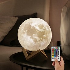선진 16색 감성 달 무드등 중형 + 리모컨, 혼합색상