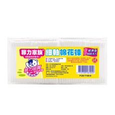 菲力家族 棉花棒 細軸 經濟型 600支入, 600支, 5包