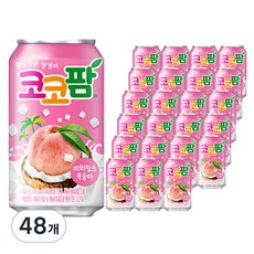 코코팜 피치핑크 복숭아, 340ml, 48개