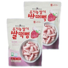 맛있는풍경 유기농 딸기 쌀떡뻥, 딸기맛, 25g, 2개 2개, 딸기맛