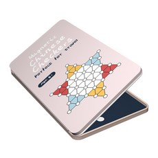 YouRPUZZLE 鐵盒桌遊-跳棋G2490, 磁性便攜，親子互動益智遊戲, 1入