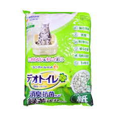 UNICHARM 雙層貓砂盆專用消臭紙砂 含綠茶成分, 綠茶, 4L, 1包