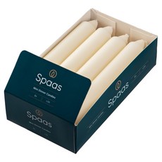 SPAAS 迷你家用蠟燭 黑色 15.2cm 8入, 8個, 無香味, 43g