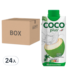 Sagiko Cocoplus 100%純椰子水 330ml*12罐，椰子水製成，純正自然，口感清爽，非濃縮製成，保留原始風味，無人工色素添加, 24瓶
