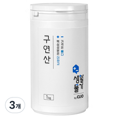 크리오 생활물가 구연산 다목적 세정, 1kg, 3개