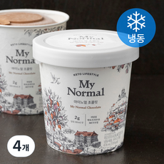 마이노멀 초콜릿 아이스크림 (냉동), 474ml, 4개