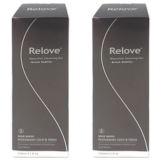 Relove男性專用私密潔淨凝露-英國紳士, 涼感洗淨, 120ml, 2條