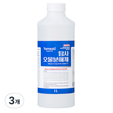 탐사 오물분해제 하수구 배수구 세정제 머리카락분해제거 악취방지, 1L, 3개