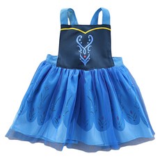 Kori Deer 可莉鹿 防水防髒圍兜衣畫畫衣兼女童公主萬聖節禮服, 安娜造型, L尺寸, 1入, L, 安娜
