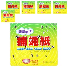 Sinon 興農環保捕蠅紙 M 5入, 無毒安全乾燥環保方便使用, 300g, 6盒
