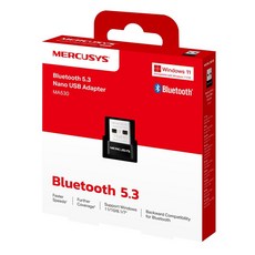 MERCUSYS 水星網路 藍牙5.3 微型 USB 接收器 MA530, 迷你尺寸, USB 2.0, 1盒