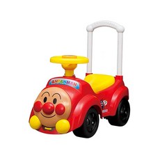 ANPANMAN 麵包超人 音樂旋律學步車, 有騎乘或推車二種玩法, 座墊下附有收納空間, 1組, 紅色