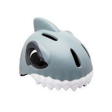 crazy SAFETY 3D 恐龍造型 兒童騎乘專用安全帽, 吸震泡棉內飾 輕巧堅固外殼 三段式LED夜間警示燈 灰鯊魚造型, 灰鯊魚