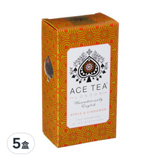 ACE TEA 蘋果肉桂茶 立體茶包 15包 - 濃郁肉桂香氣, 微酸蘋果, 天然大片茶葉, 5盒