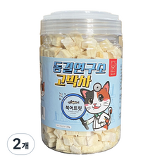 펫츠아일랜드 고양이 동결연구소 고박사 대용량 동결건조 통간식, 북어, 120g, 2개