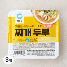 대상 청정원 찌개두부, 300g, 3개