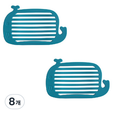 다해유 다이닝 귀여운 실리콘 비누 보관케이스 고래모양, 48g, 8개