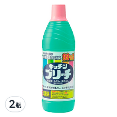 Mitsuei 美淨易 廚房家用漂白水, 除菌漂白除臭三效合一, 適用於毛巾、抹布、食器、垃圾桶、奶瓶、砧板、冰箱、櫥櫃等, 600ml, 2瓶