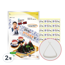 광천김 달인 김병만의 삼각김밥용 무조미김 50p + 삼각틀, 50g, 2개